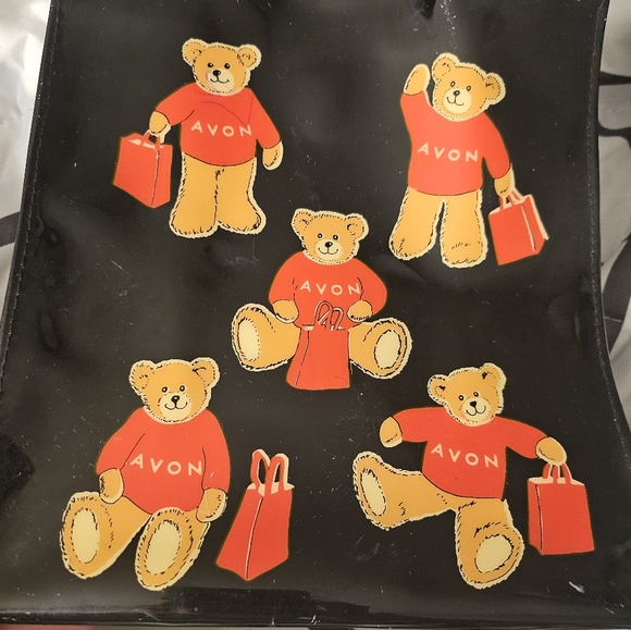 Vintage Avon Teddy Bear Tote‎ & Key Chain Vinyl Washable 1999 - Picture 6 of 12